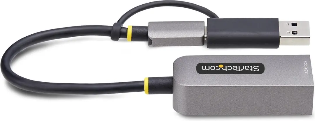 Startech U2GA-USB-C-ETHERNET USB-C naar Ethernet Adapter - 2.5GbE - Grijs