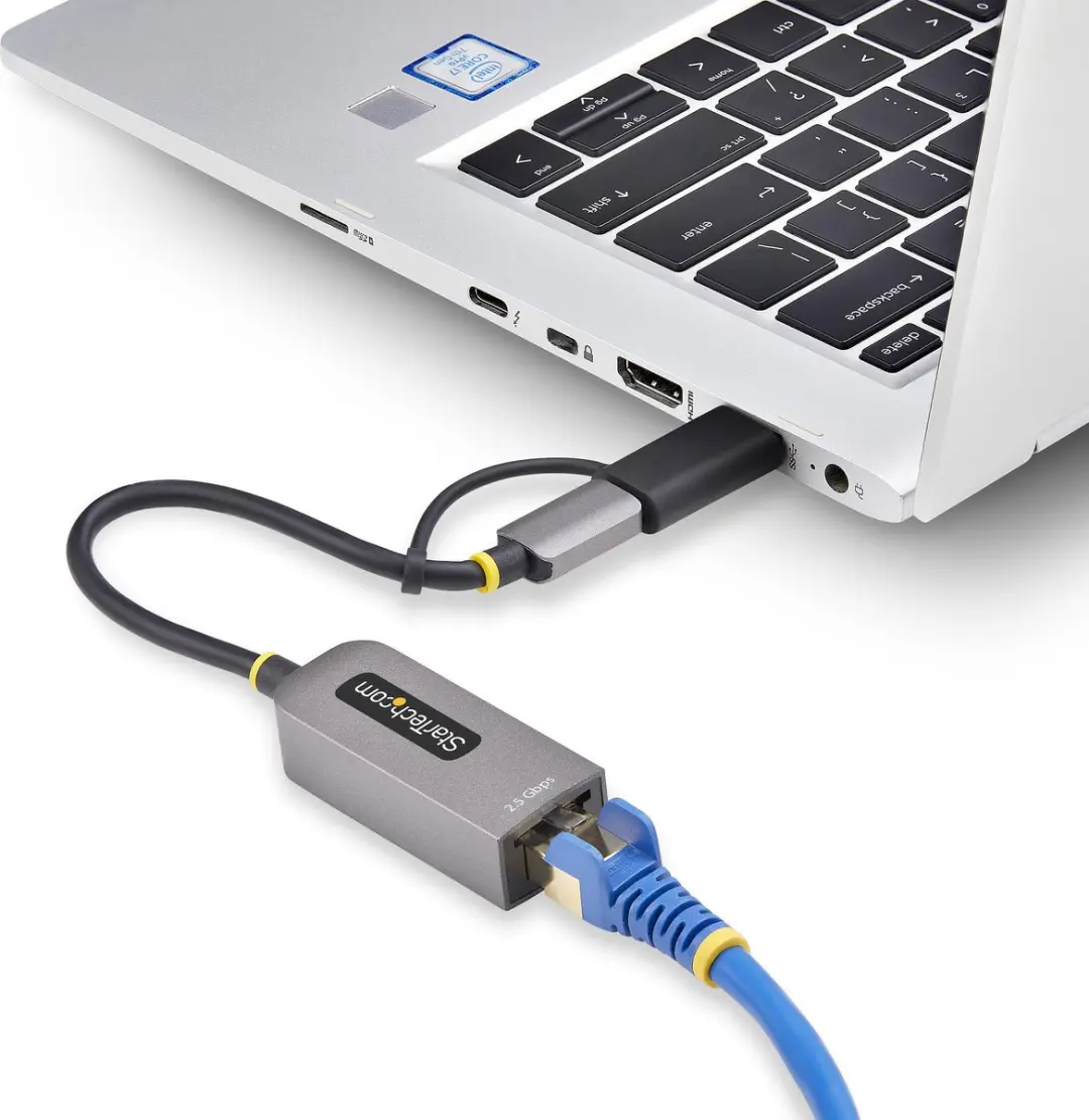 Startech U2GA-USB-C-ETHERNET USB-C naar Ethernet Adapter - 2.5GbE - Grijs