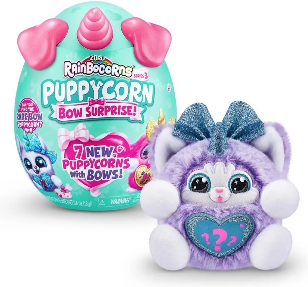 Zuru Rainbocorns Puppycorn Bow Surprise Knuffel - Meerkleurig