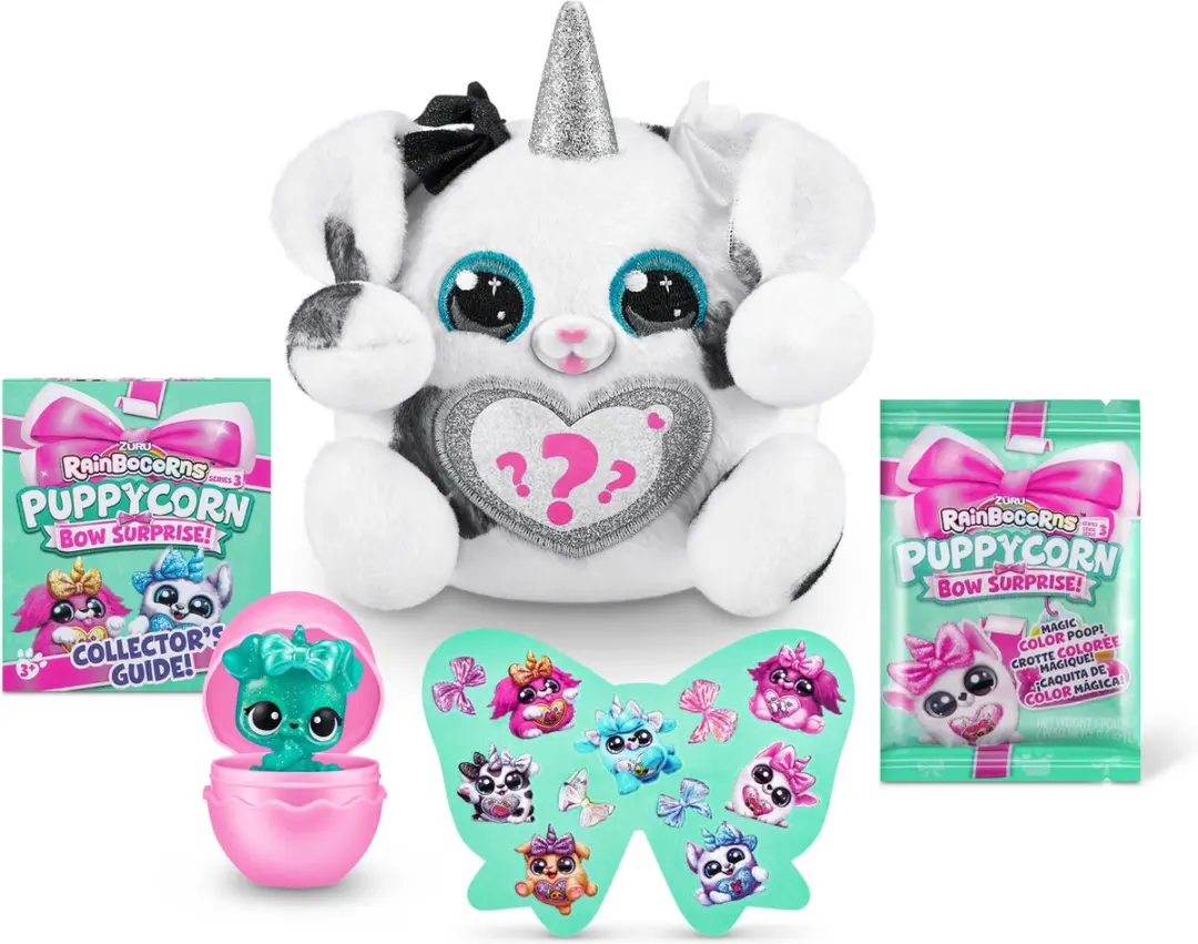 Zuru Rainbocorns Puppycorn Bow Surprise Knuffel - Meerkleurig