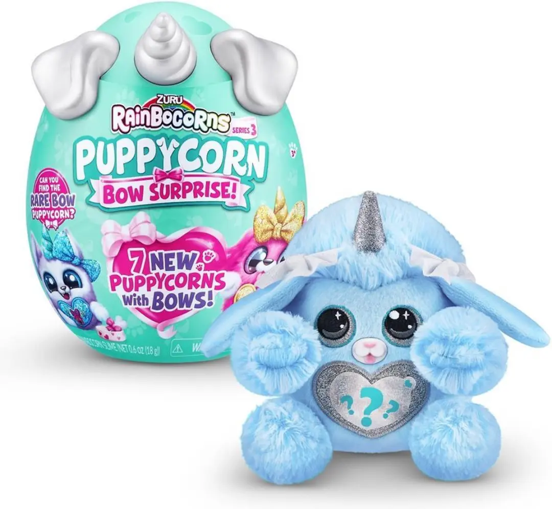 Zuru Rainbocorns Puppycorn Bow Surprise Knuffel - Meerkleurig - afbeelding 6 van 6