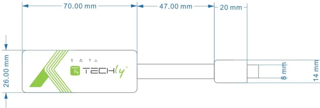 Techly IADAP USB31-ETGIGA3 Netwerkkaart Ethernet 5000 Mbit/s - Wit