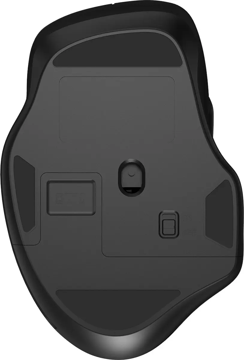 Qware Office QW PCM-220 Draadloze Muis - Multiconnect - 800-1600 DPI - Zwart