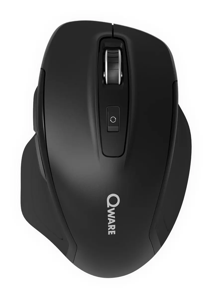 Qware Office QW PCM-220 Draadloze Muis - Multiconnect - 800-1600 DPI - Zwart