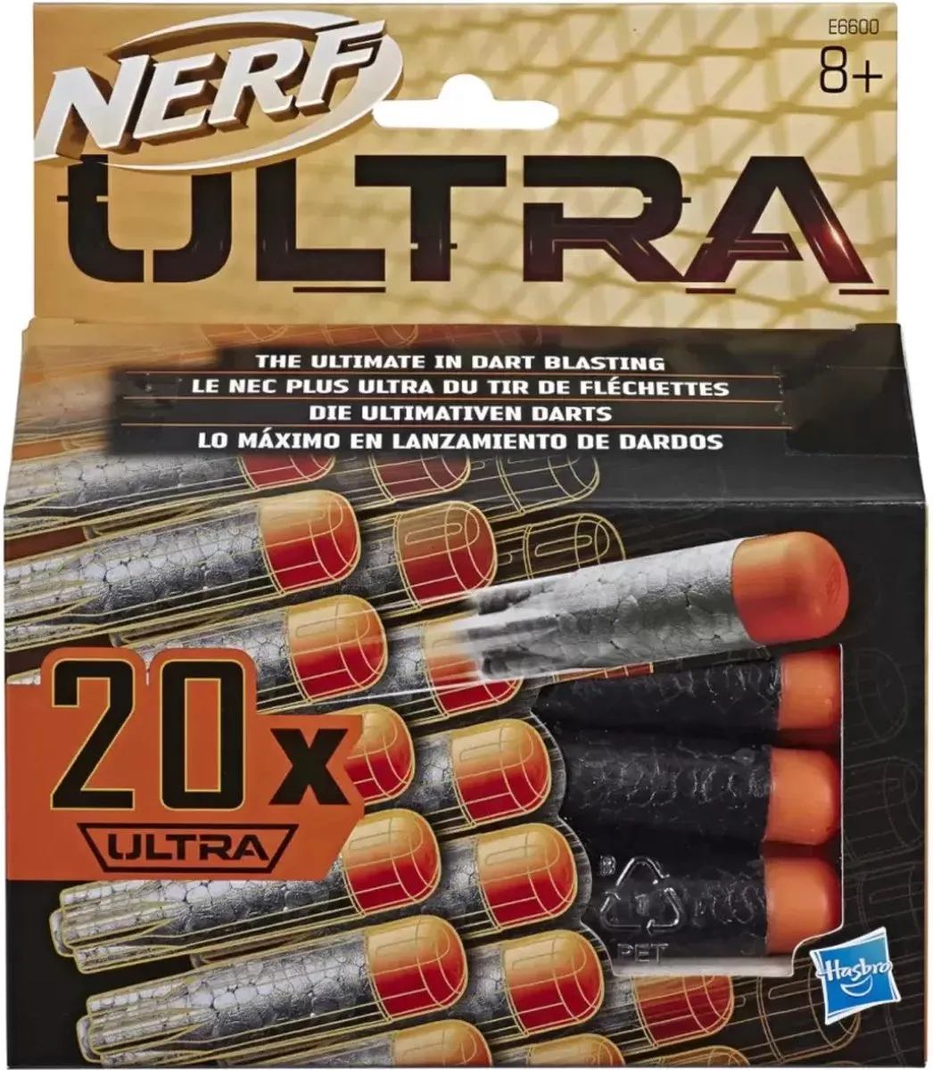 Nerf Ultra 20 Dart Refill E6600EU6 - Zwart/Oranje - afbeelding 6 van 6