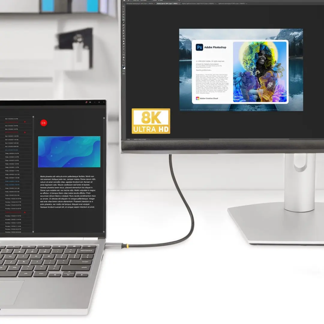 Startech USB-C naar HDMI 2.1 Kabel 8K 30Hz 3m - Zwart/Zilver
