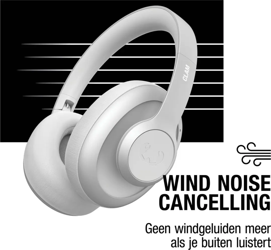 Fresh 'n Rebel Clam Ace Bluetooth Koptelefoon - Active Noise Cancelling 60u - Ice Grey