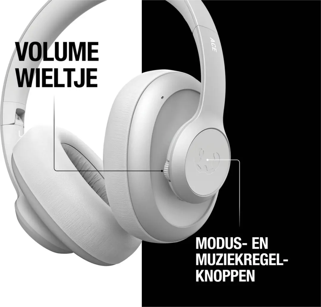 Fresh 'n Rebel Clam Ace Bluetooth Koptelefoon - Active Noise Cancelling 60u - Ice Grey