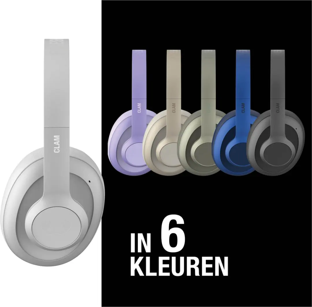 Fresh 'n Rebel Clam Ace Bluetooth Koptelefoon - Active Noise Cancelling 60u - Ice Grey