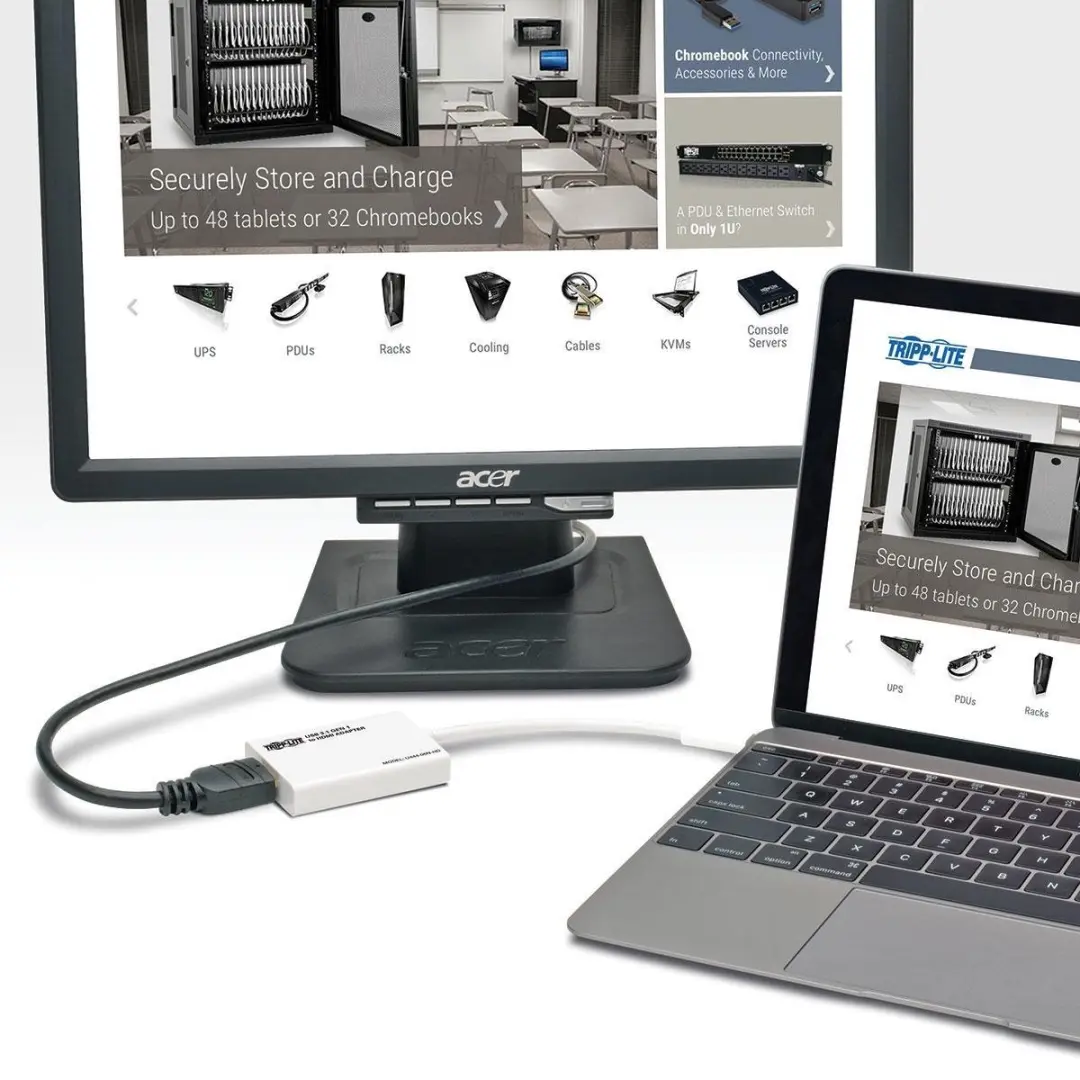 Tripp Lite U444-06N-HD USB 3.1 naar HDMI Adapter - Wit