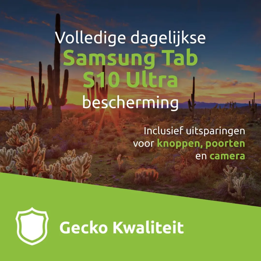 Gecko Covers Cactus Cover V11CB01C01 - Samsung Tab S10 Plus - Zwart