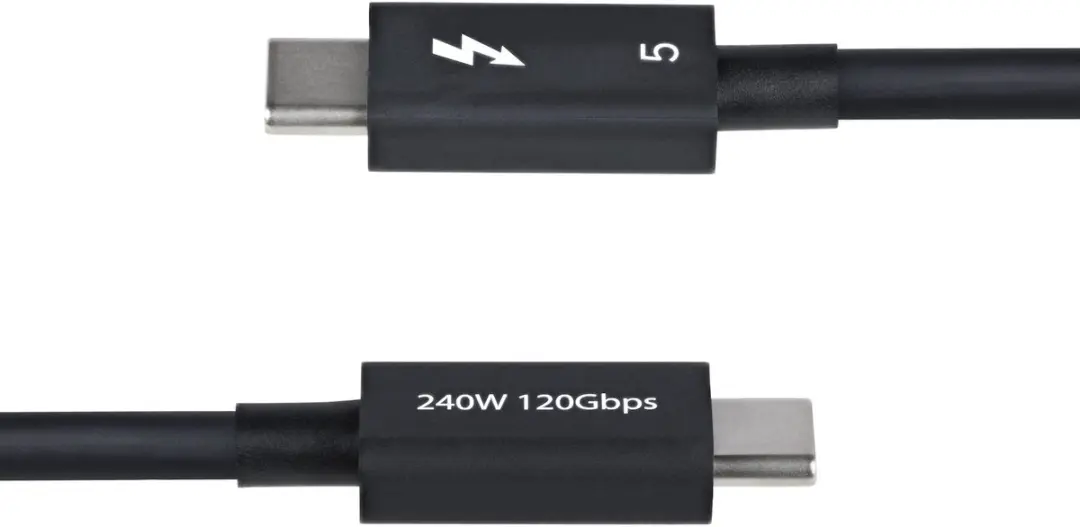 Startech Thunderbolt 5 TBLT5MM80CM240W Kabel - 80Gbps 8K 240W - Zwart