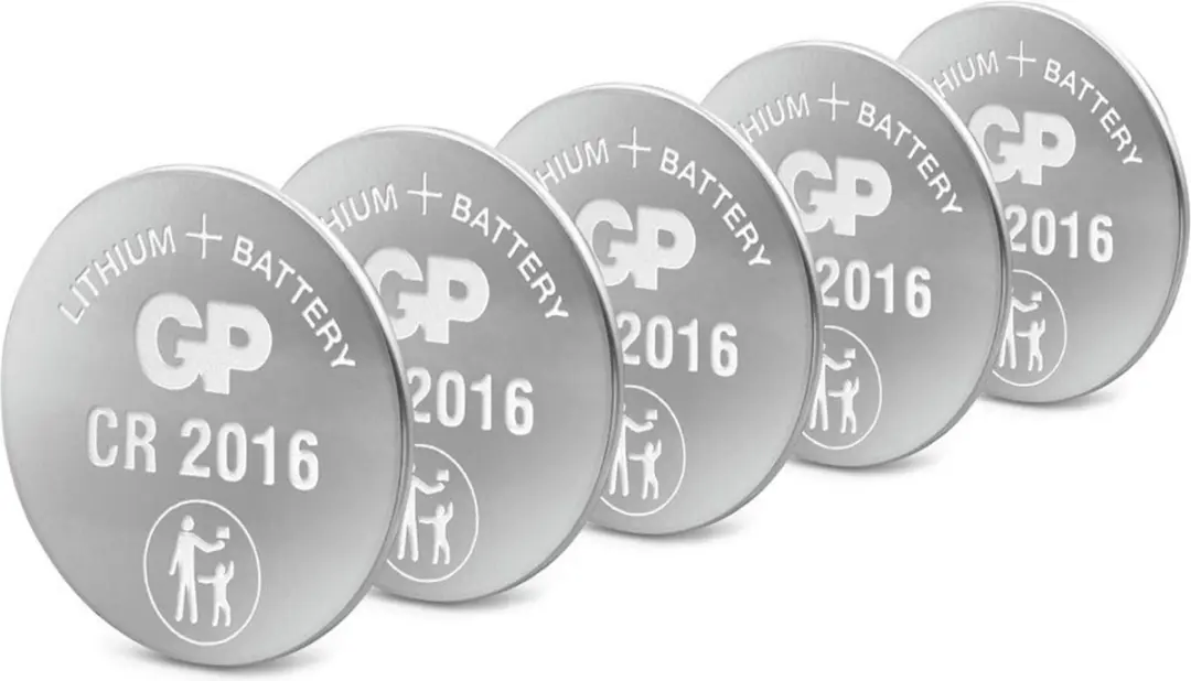 GP Lithium CR2016 Knoopcelbatterijen - 5 Stuks