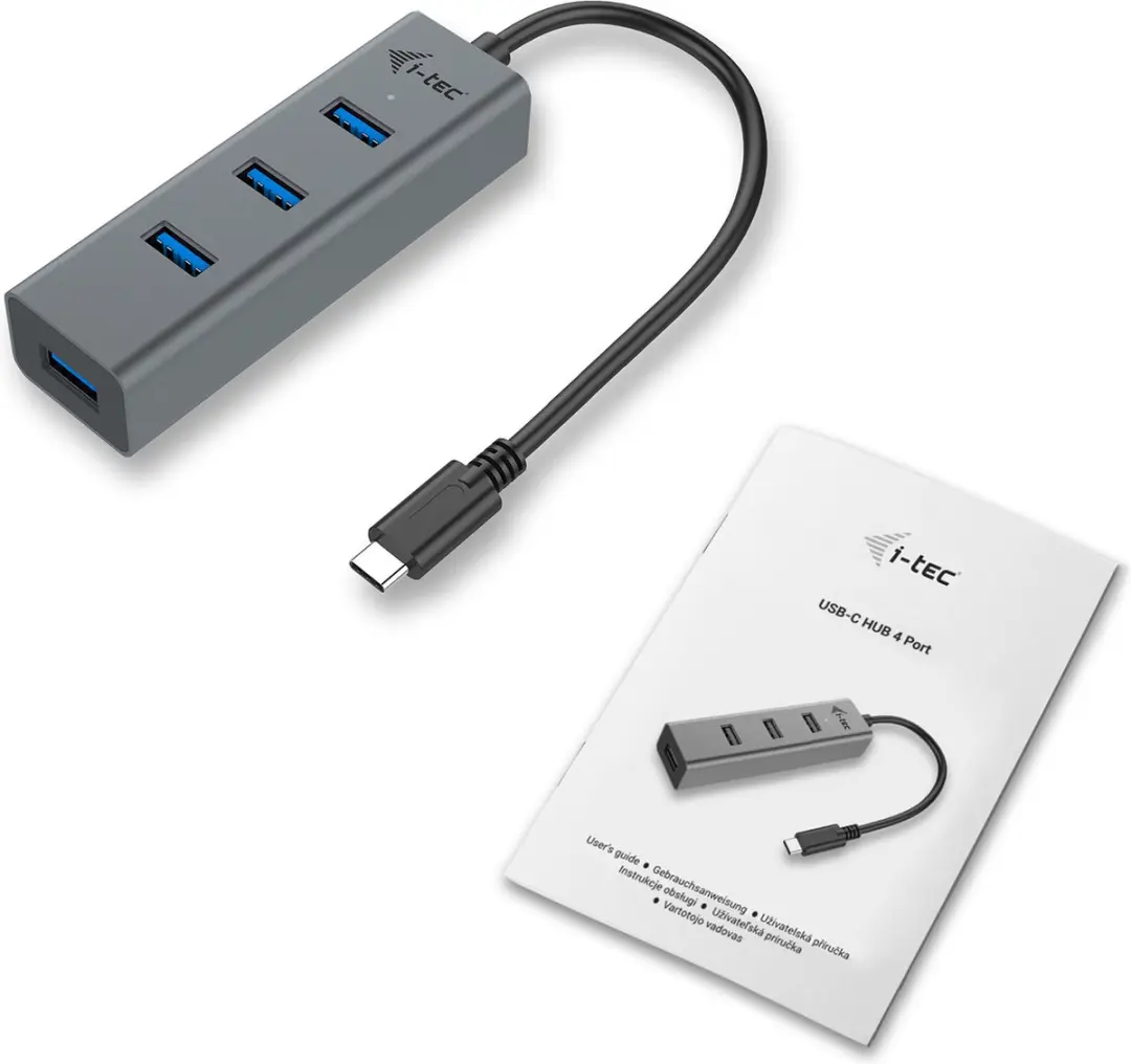 I-tec C31HUBMETAL403 USB Hub 4x - Grijs