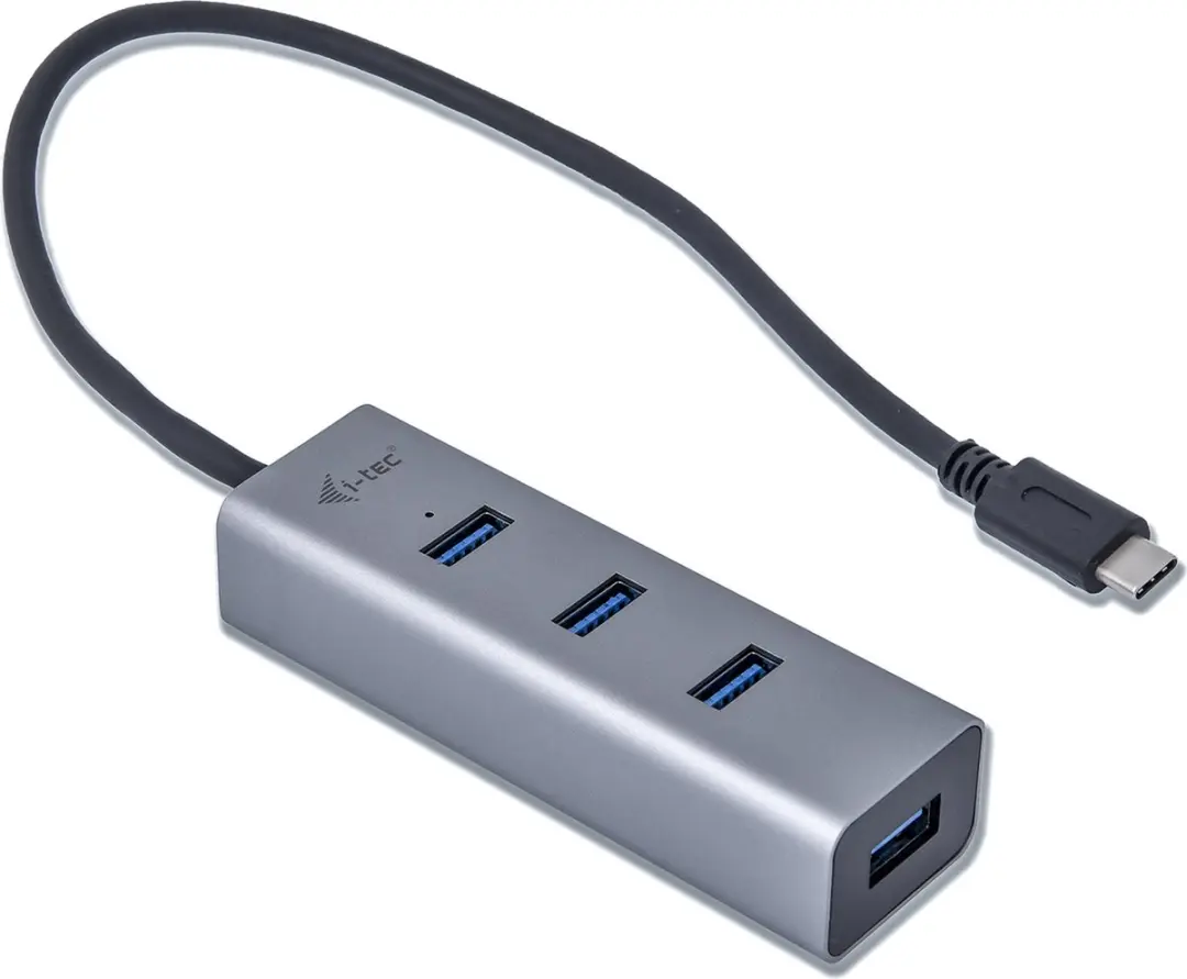 I-tec C31HUBMETAL403 USB Hub 4x - Grijs - afbeelding 6 van 6