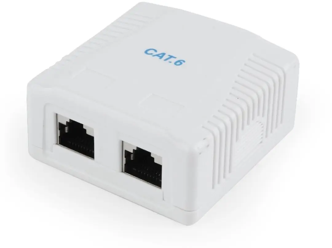 Cablexpert CAT6 FTP LAN-opbouwdoos 2-poorts - Wit