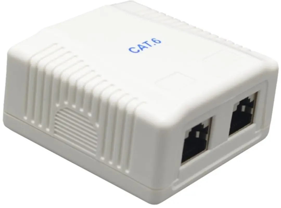 Cablexpert CAT6 FTP LAN-opbouwdoos 2-poorts - Wit