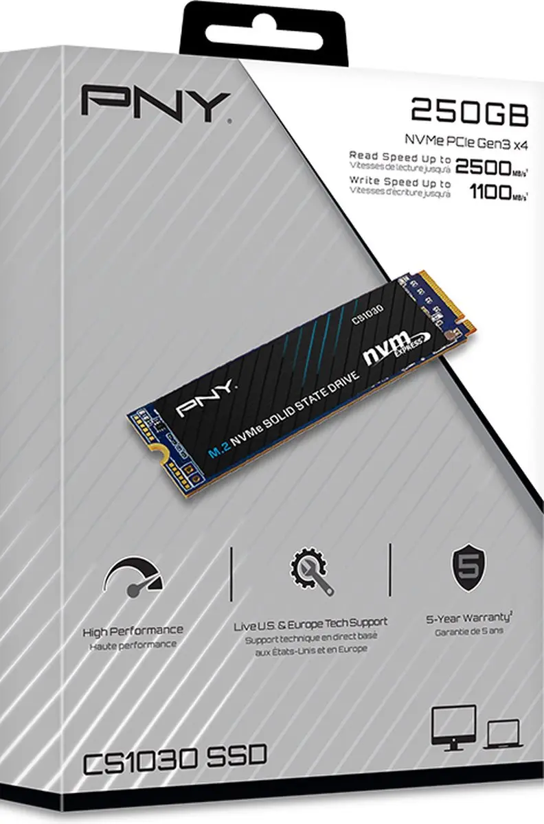PNY M280CS1030-250-RB M.2 NVMe SSD - 250GB