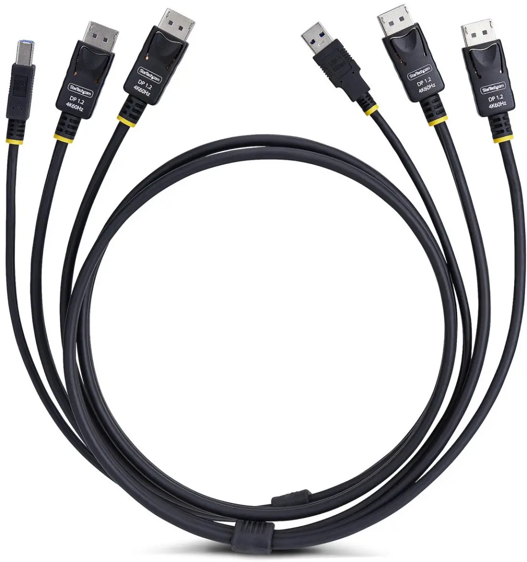 Startech DDU1226-KVM-CABLE KVM Kabel - 1,8m - 4K 60Hz - USB 5Gbps - Zwart