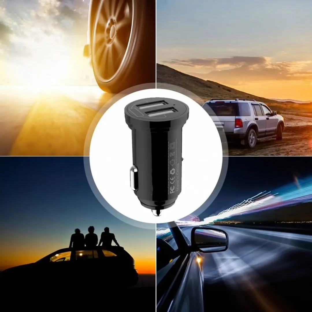 Techly IUSB2-CAR5-A48 Universele Auto Oplader 24W - Zwart