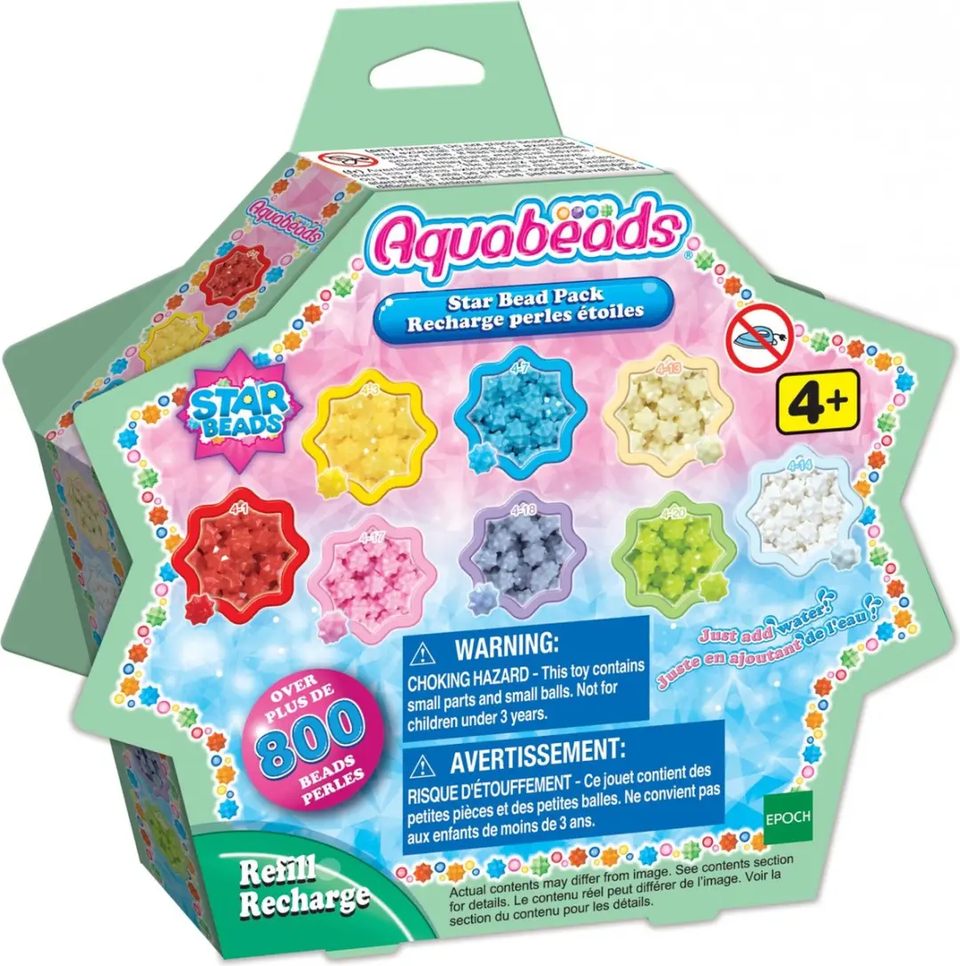 Aquabeads Navulling Sterrenparels - 800 Stuks Multikleur