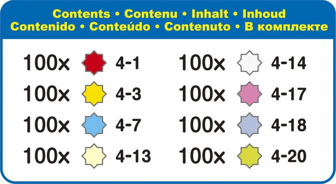 Aquabeads Navulling Sterrenparels - 800 Stuks Multikleur