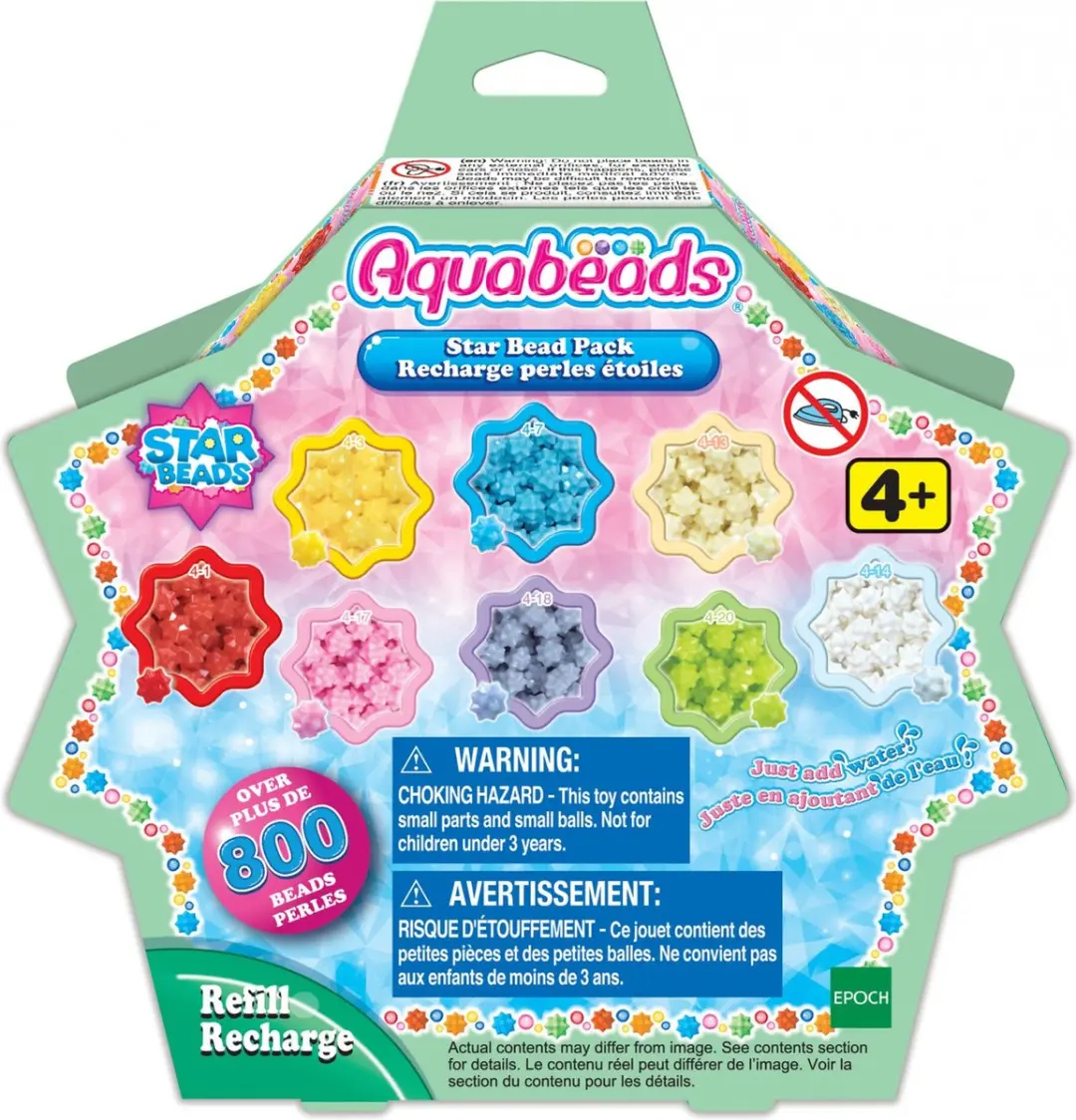 Aquabeads Navulling Sterrenparels - 800 Stuks Multikleur