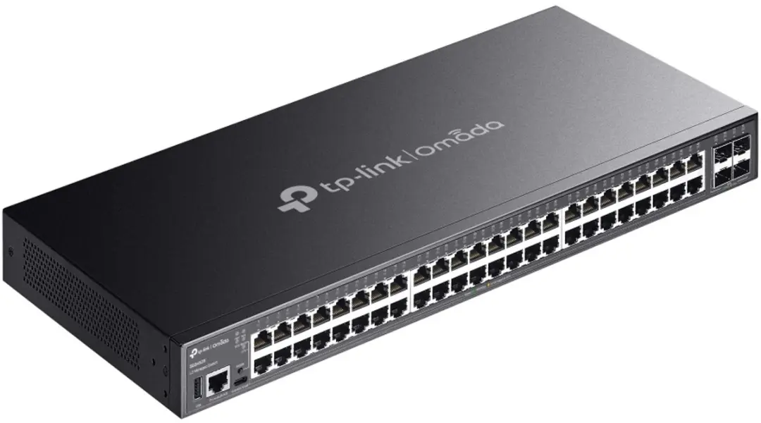 TP-Link Omada SG5452X Managed L3 Switch - 48x Gigabit - 176 Gbps - Zwart