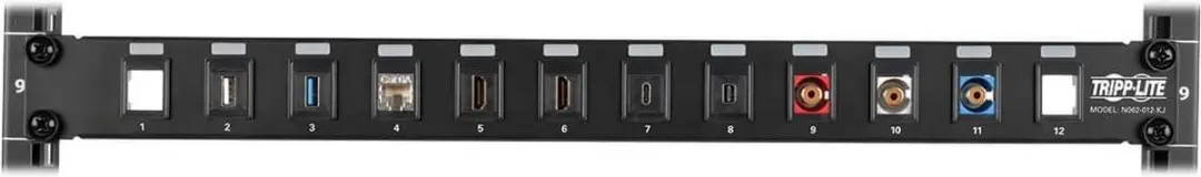 Tripp Lite N062-012-KJ Patchpaneel 1U - Zwart