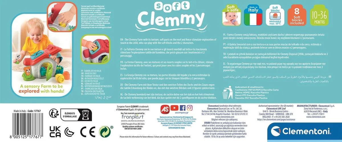 Clementoni Sensoriële Clemmy Boerderij Speelset - Meerkleurig