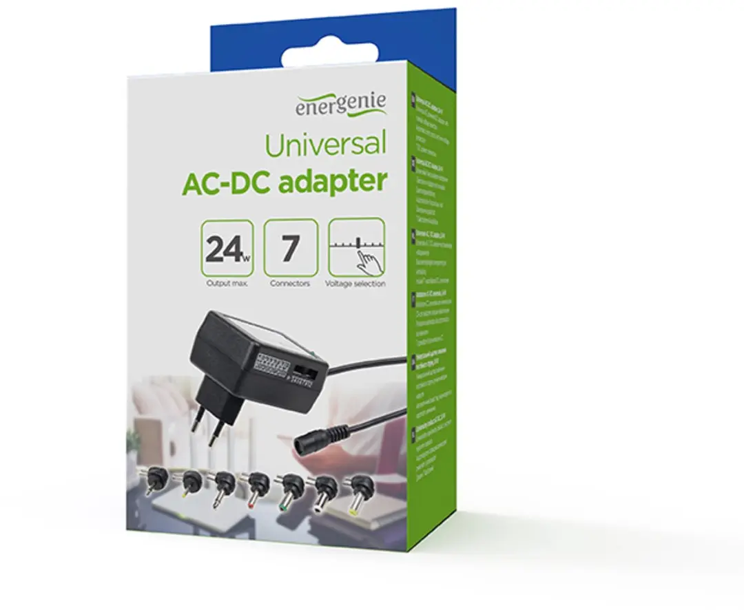 Energenie EG-MC-009 AC-DC Adapter 24W - Zwart