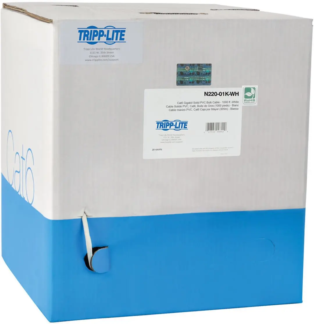 Tripp Lite N220-01K-WH Netwerkkabel Cat6 Wit