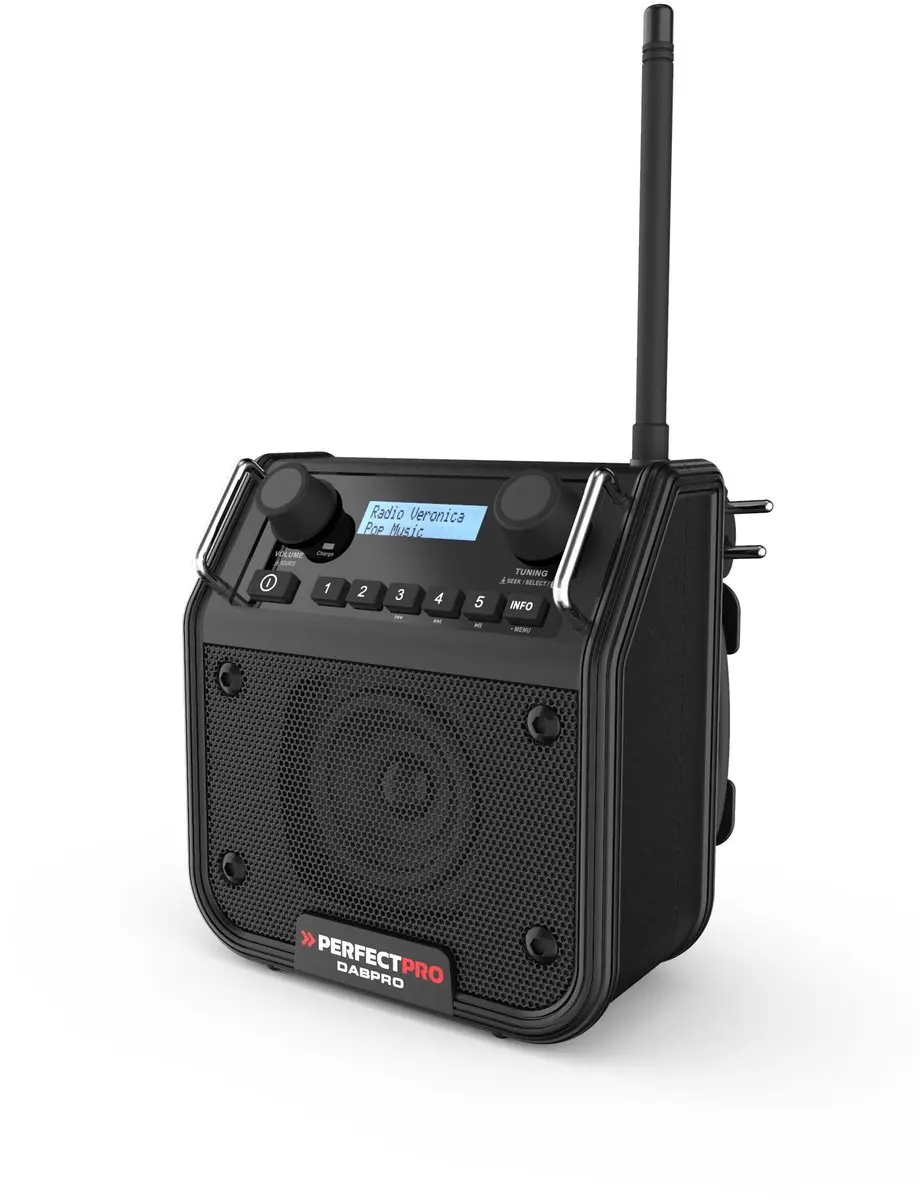 PerfectPro DABPRO Bouwradio DPR2 - Zwart