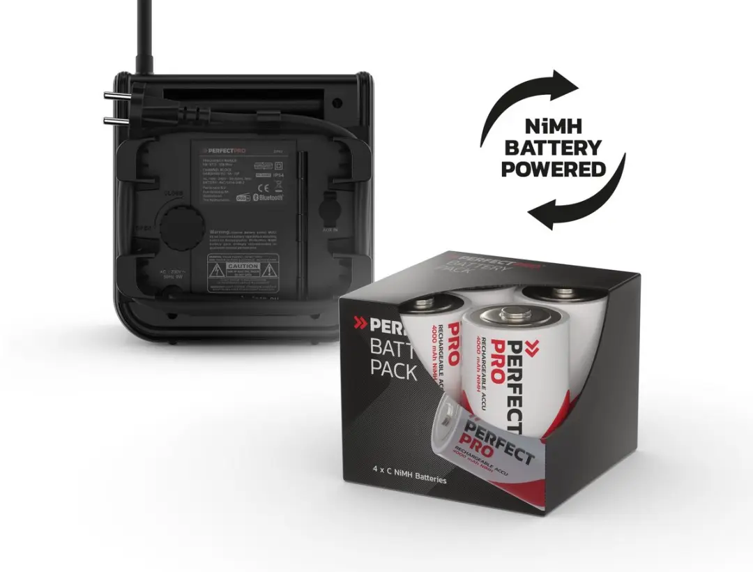 PerfectPro DABPRO Bouwradio DPR2 - Zwart