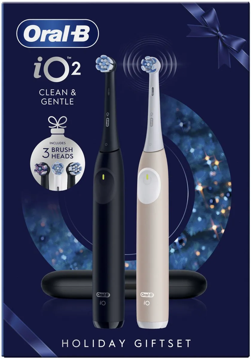 Oral-B iO2 Elektrische Tandenborstel Black & Pink - 2 Stuks
