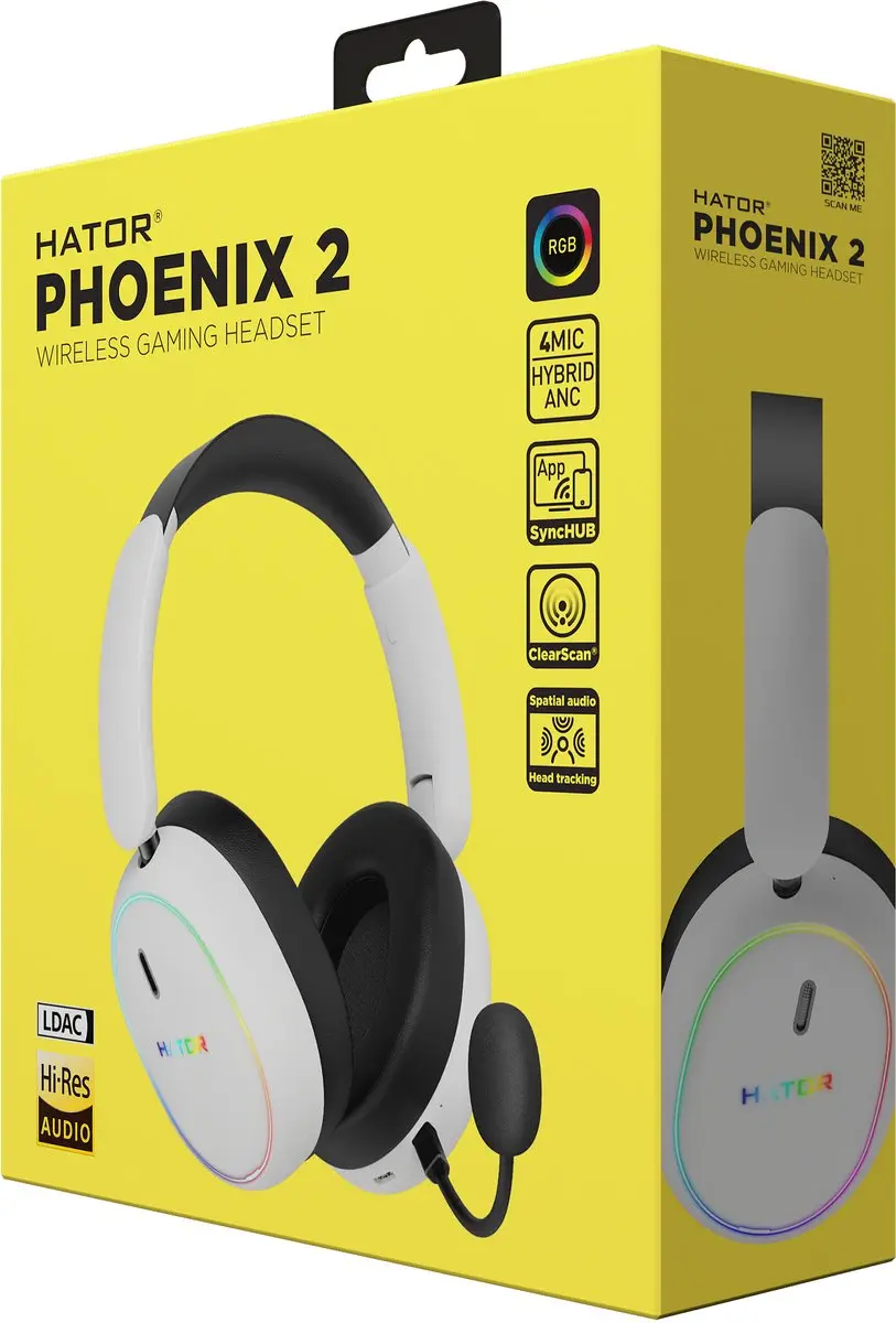 Hator Phoenix 2 Wireless Headset - Wit