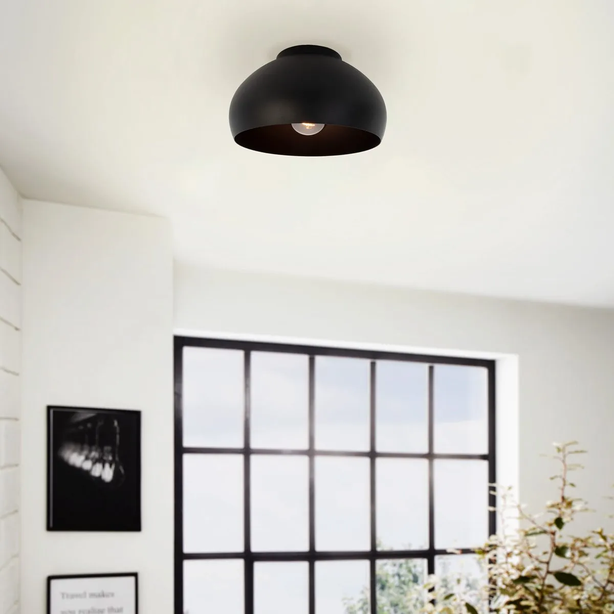 Eglo Mogano 2 Plafondlamp E27 - Ø28cm Zwart
