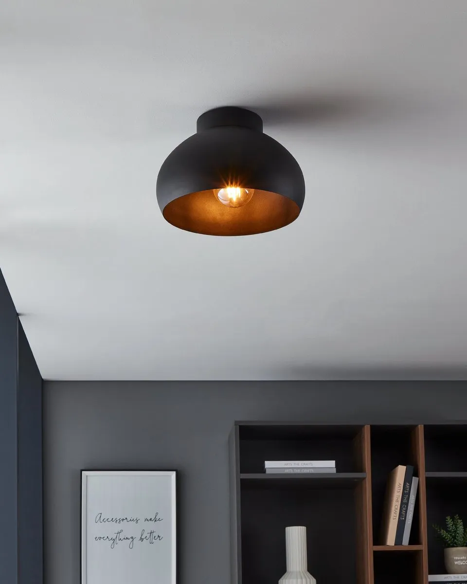 Eglo Mogano 2 Plafondlamp E27 - Ø28cm Zwart - afbeelding 6 van 6