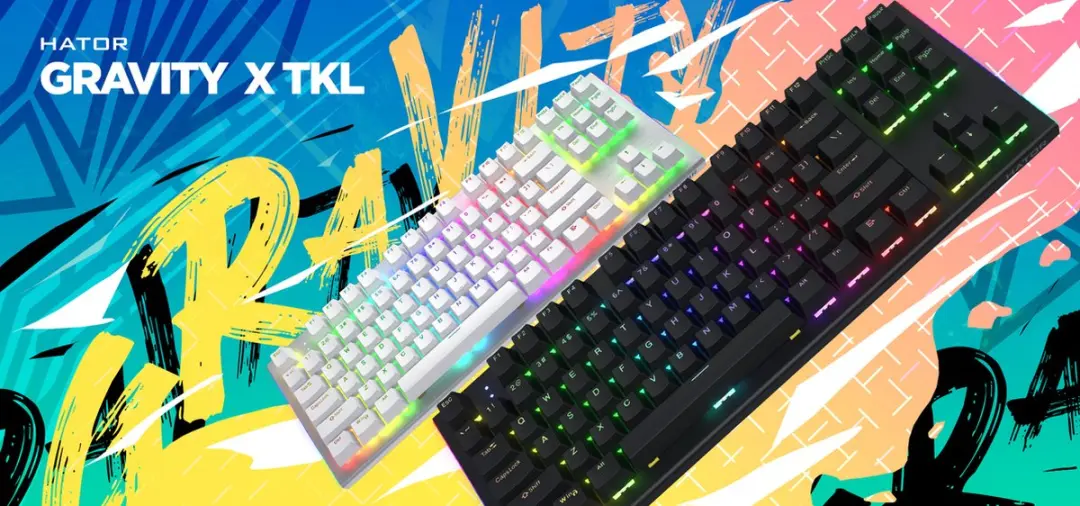 HATOR Gravity X TKL HTK551 Gaming Toetsenbord - Wit