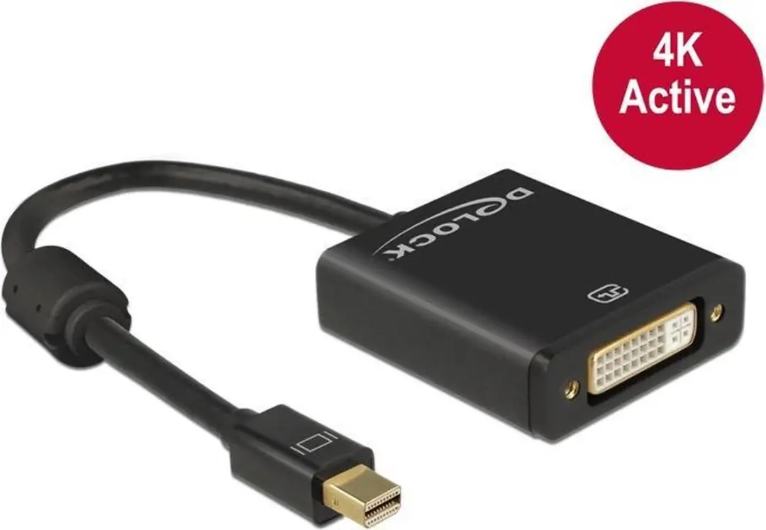 Delock Mini DisplayPort naar DVI Adapter 1920x1200 - 0,2m - Zwart
