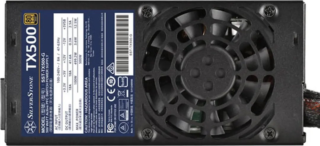 SilverStone SST-TX500-G 500W TFX Voeding - 80 PLUS Gold