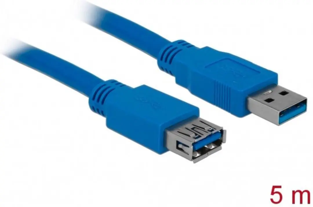 Delock USB 3.0 Verlengkabel 5m - Blauw