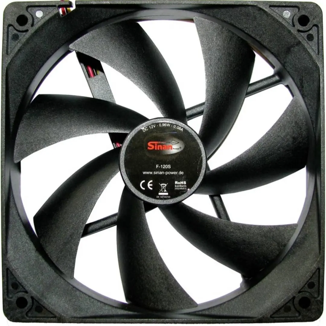 Intertech F-120-S 88885060 Ventilator 120mm - Zwart