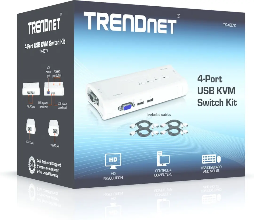 Trendnet TK-407K KVM Switch - afbeelding 6 van 6
