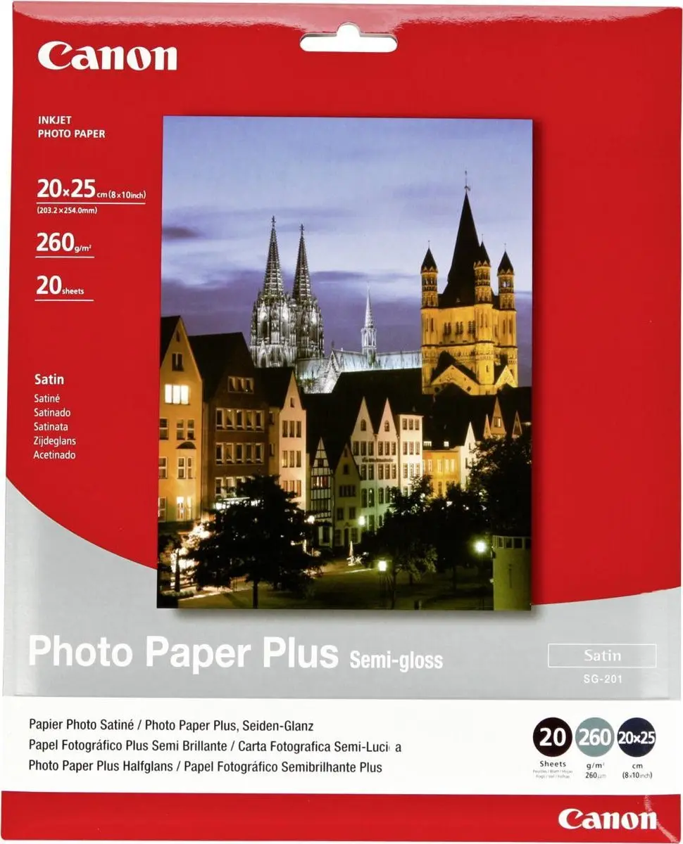 Canon Fotopapier 260g B4 20x25cm - 20 Vel Wit
