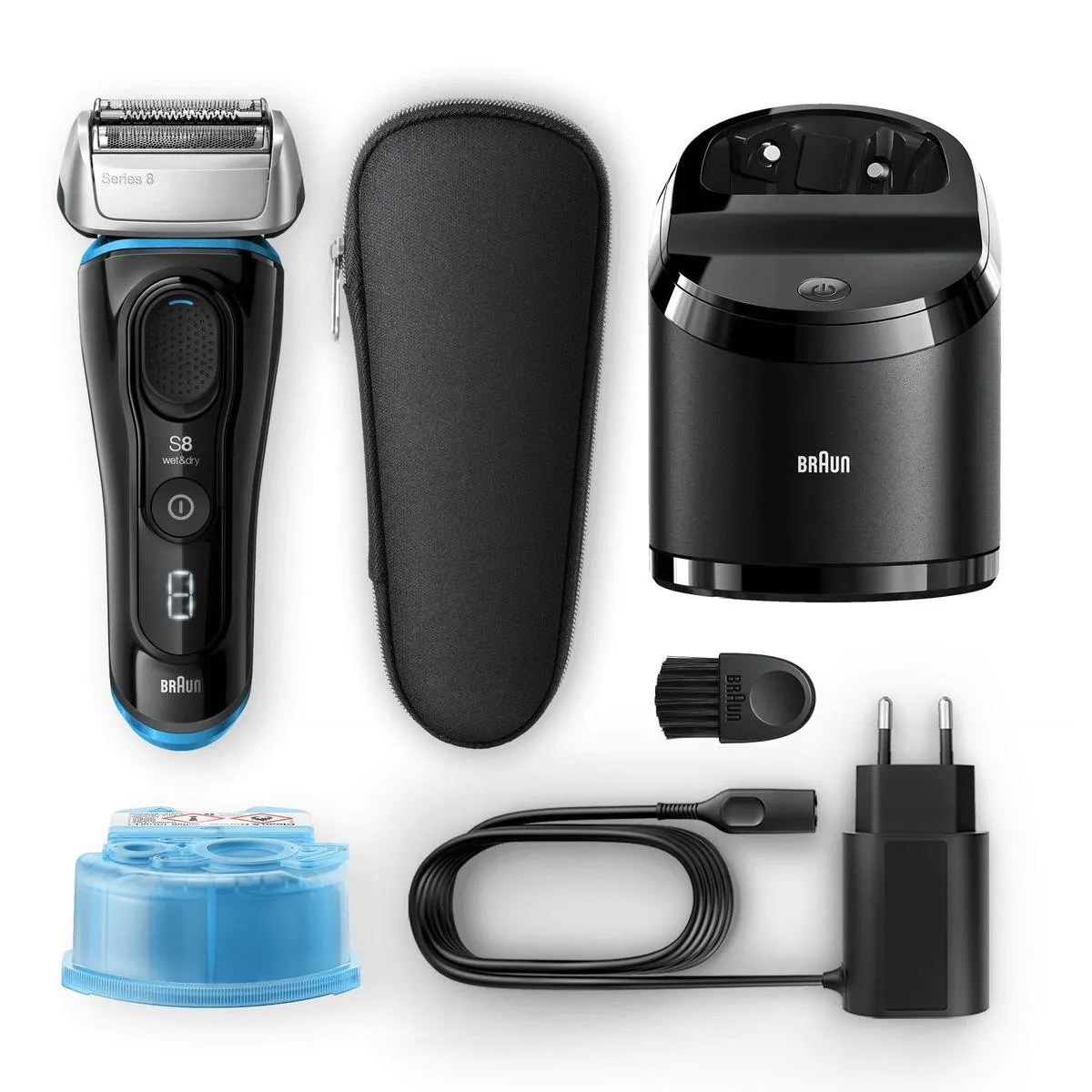 Braun Series 8 8385CC Scheerapparaat - 4 Mesjes - Zwart/Blauw