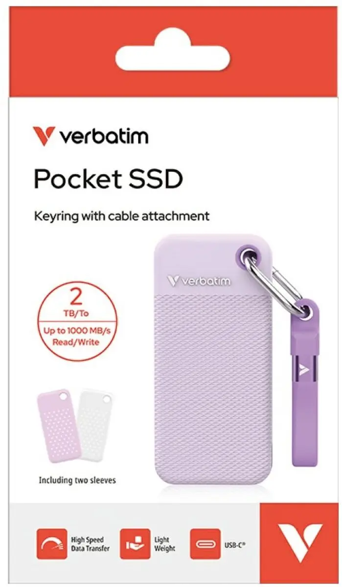 Verbatim Pocket SSD 2TB Externe SSD - USB-C 3.2 Gen 2