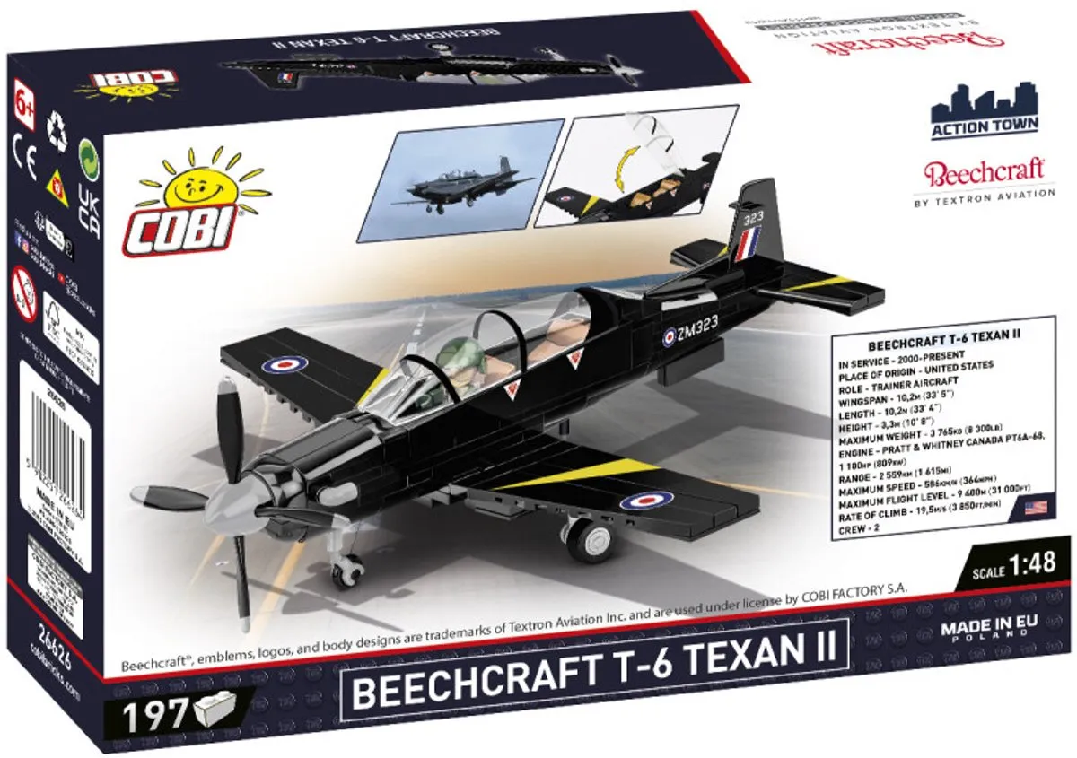 Cobi Beechcraft T-6 Texan II - 197 Stukken - Meerkleurig