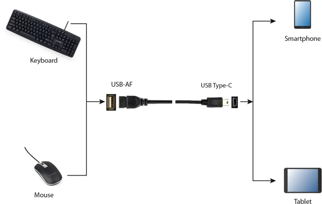 Cablexpert A-OTG-AFBM-002 USB-kabel - Wit