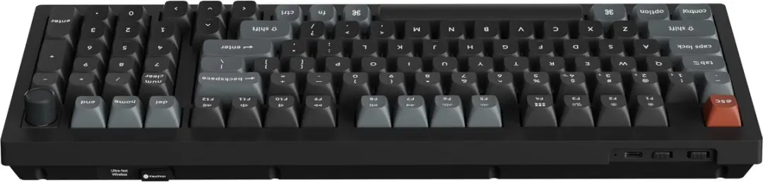 Keychron V5 Ultra V5U-D1 Mechanisch Toetsenbord - Draadloos - Rode Switch - Zwart